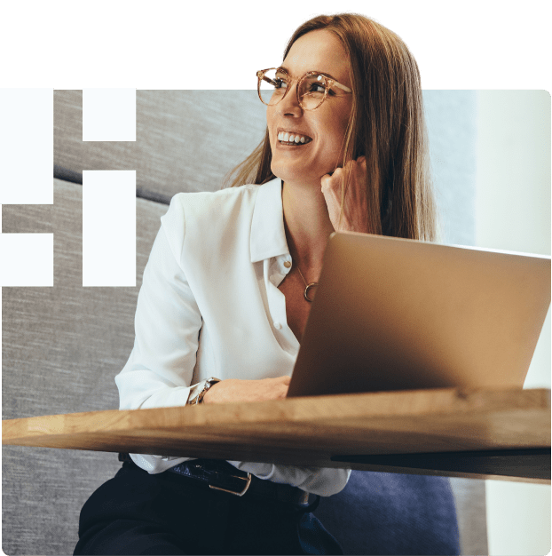 Woman with laptop